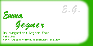 emma gegner business card